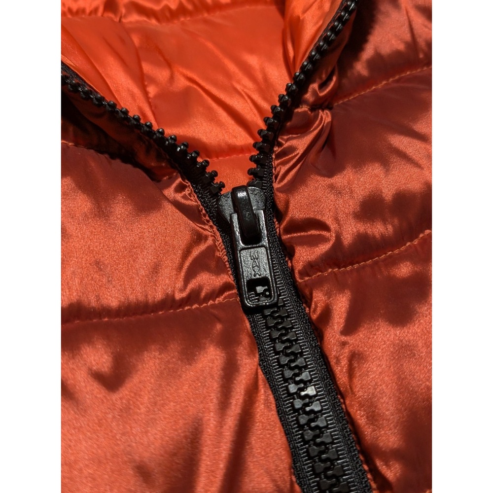 ANA A NEW APPROACH Packable Puffer Jacket Women's Size M Orange Metallic Zip Up - Picture 6 of 7